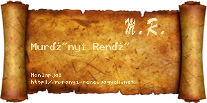 Murányi René névjegykártya